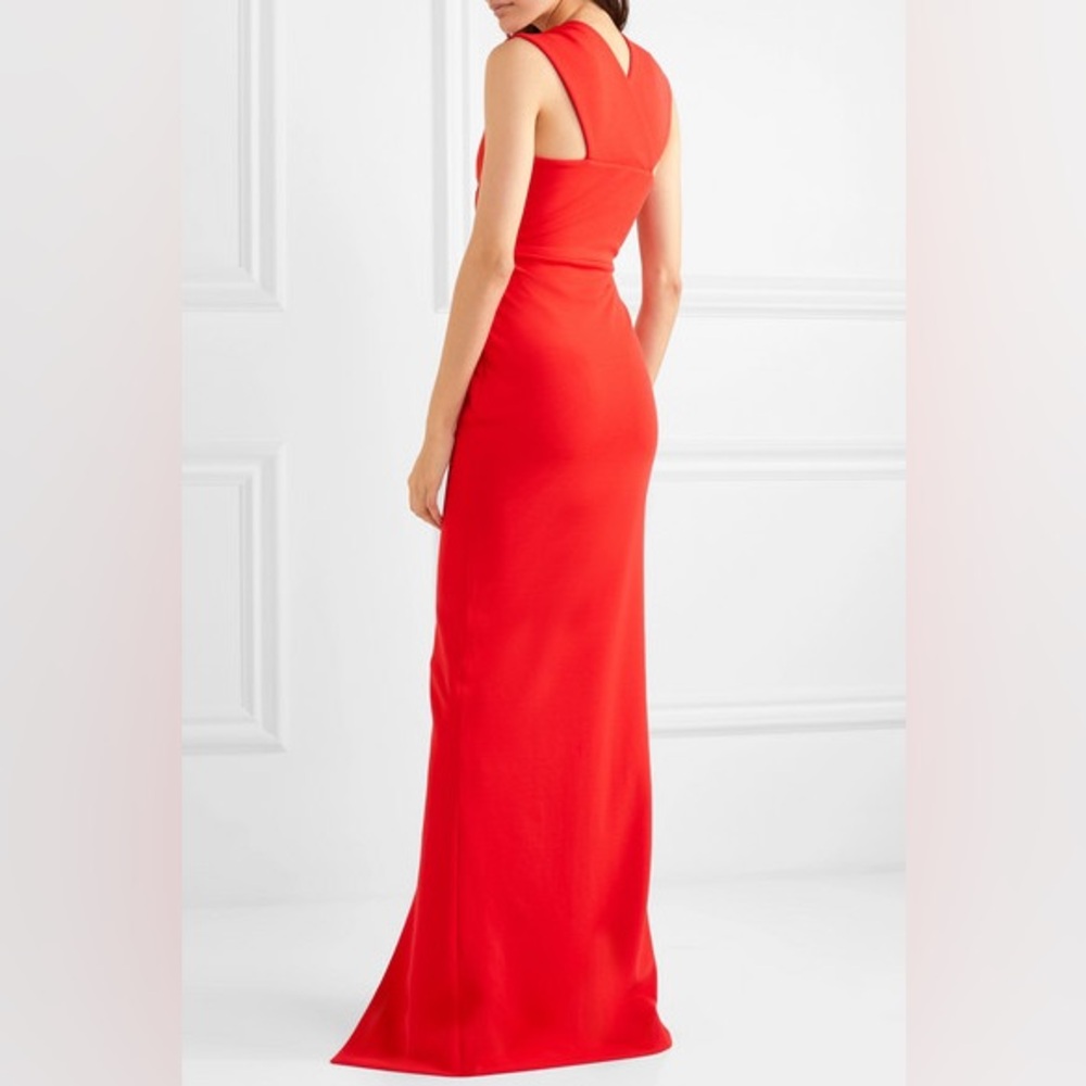 Solace London Red Maxi Dress with Front Slit size 2 - Picture 3 of 10